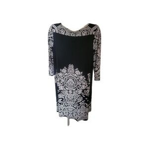 Forever Woman 2XP‎ Black  Contemporary Dress Bohemian Officecore Ethnic Career